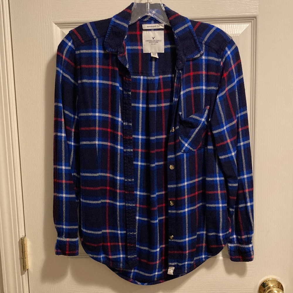 American Eagle Ahh-mazingly Soft Boyfriend Fit Flannel (size XS)
